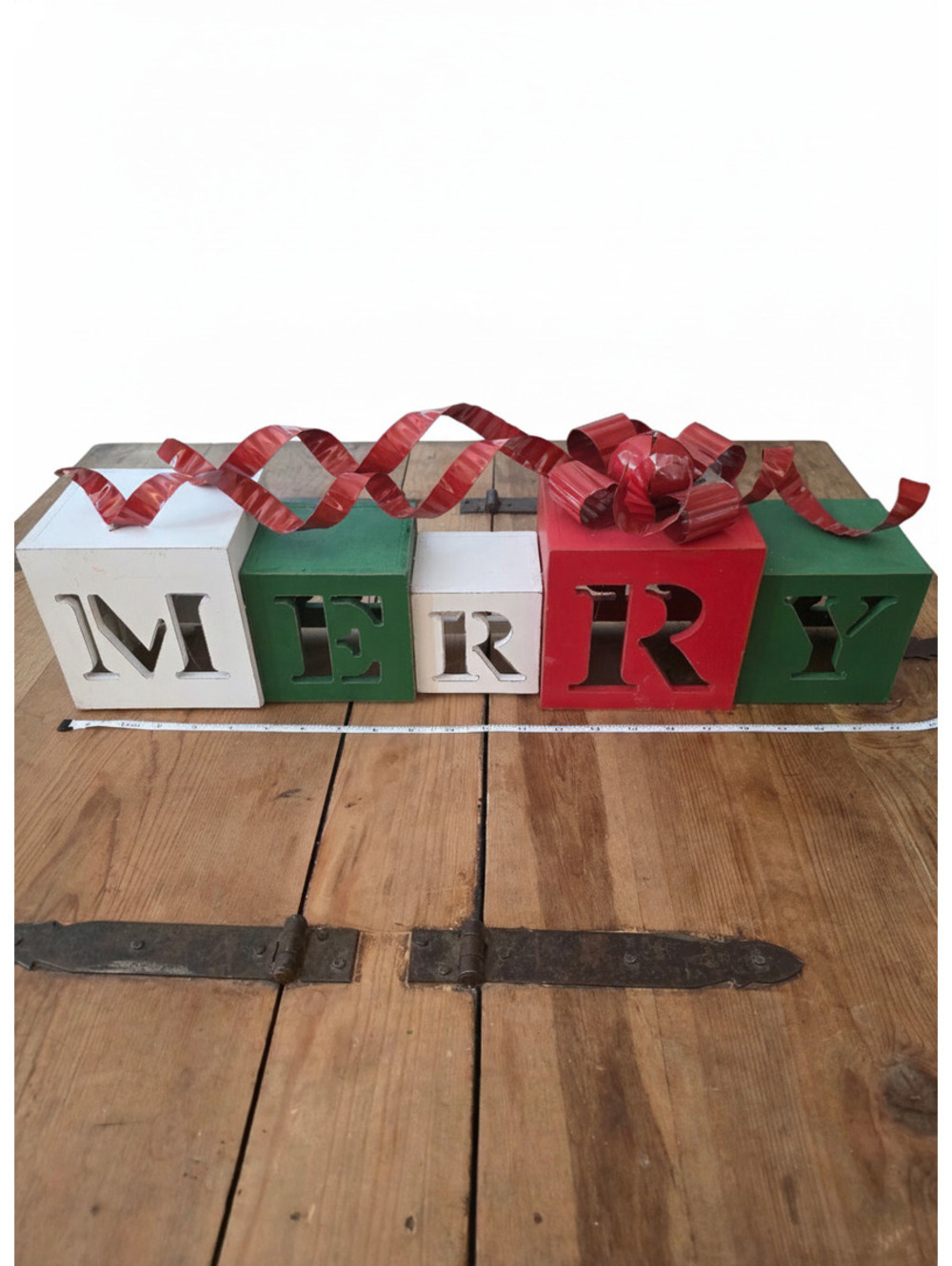 Battery Operated Merry Christmas Lighted Decorative Blocks